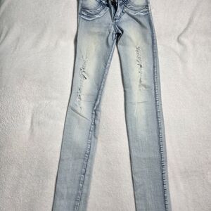 Light Blue Distressed Women Jeans